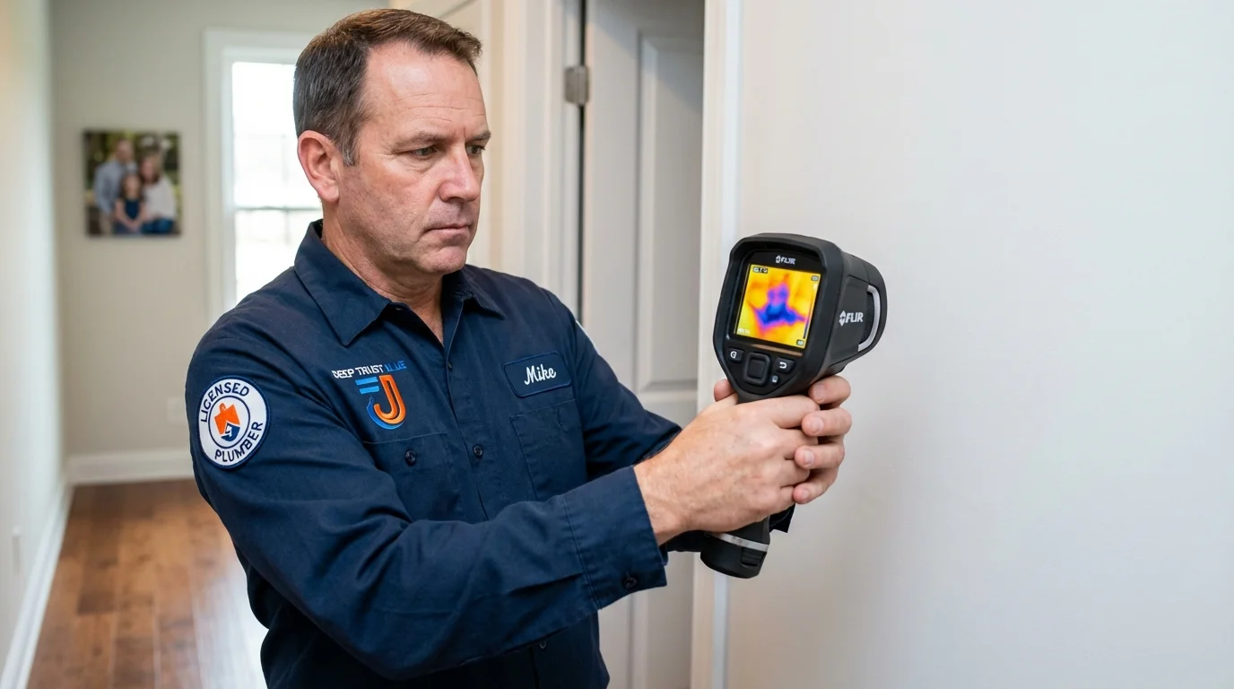 Thermal imaging leak detection by Johns Plumbing LLC in Mill Neck